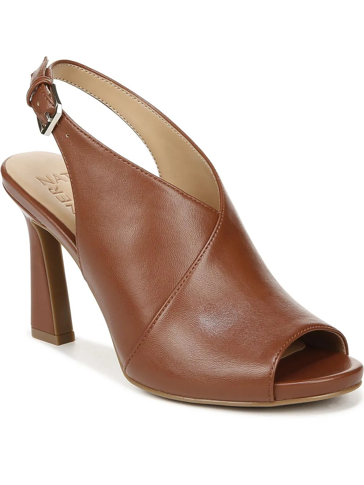 Harvel Womens Faux Leather Peep-Toe Slingback Sandals