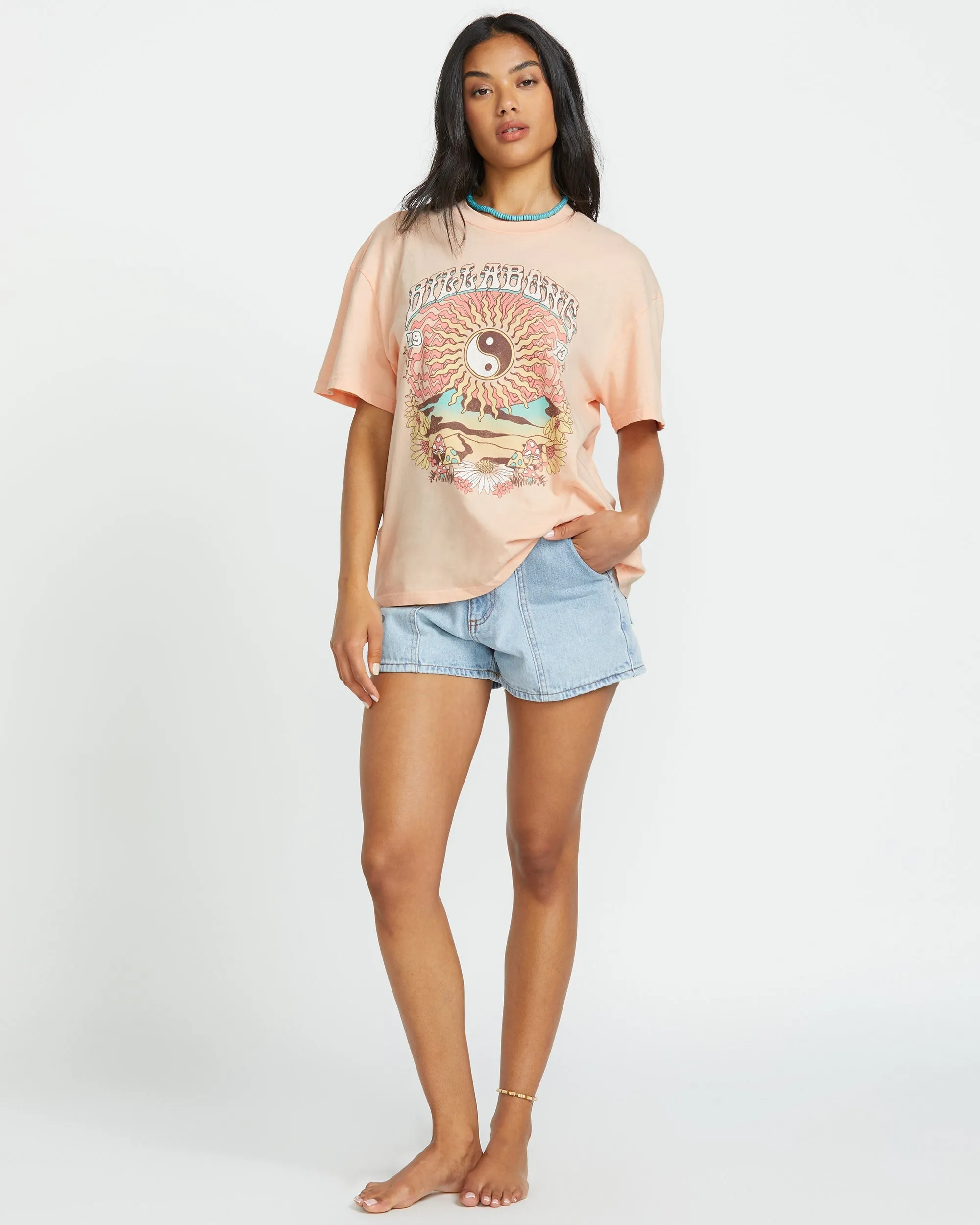 In The Balance Tee - Soft Peach Billabong