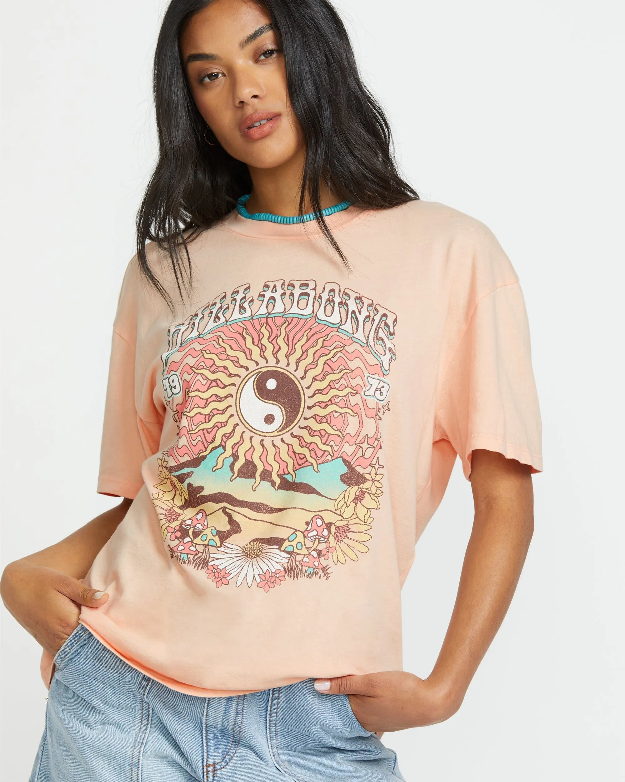 In The Balance Tee - Soft Peach Billabong