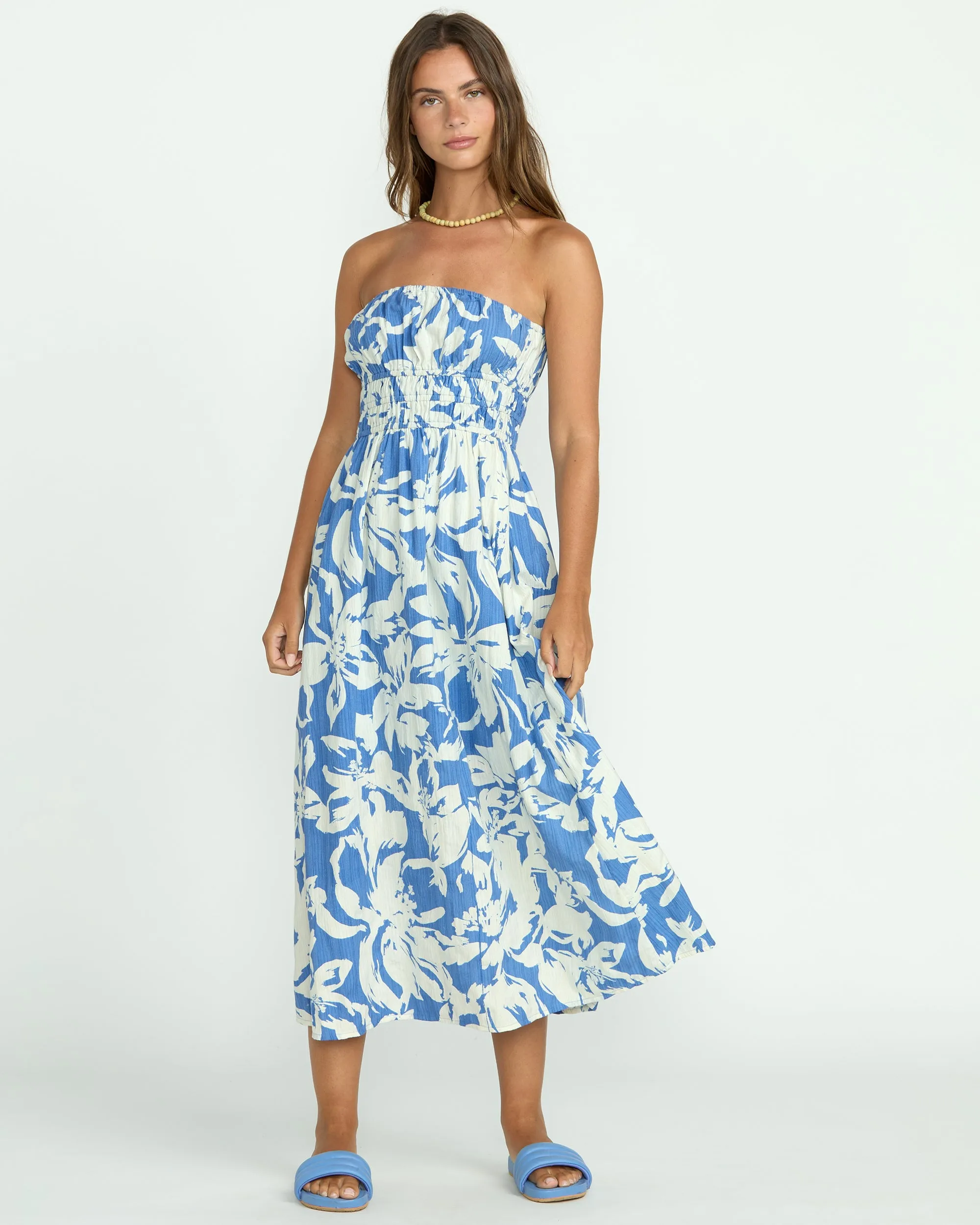 In The Sky Midi Dress - True Blue Billabong
