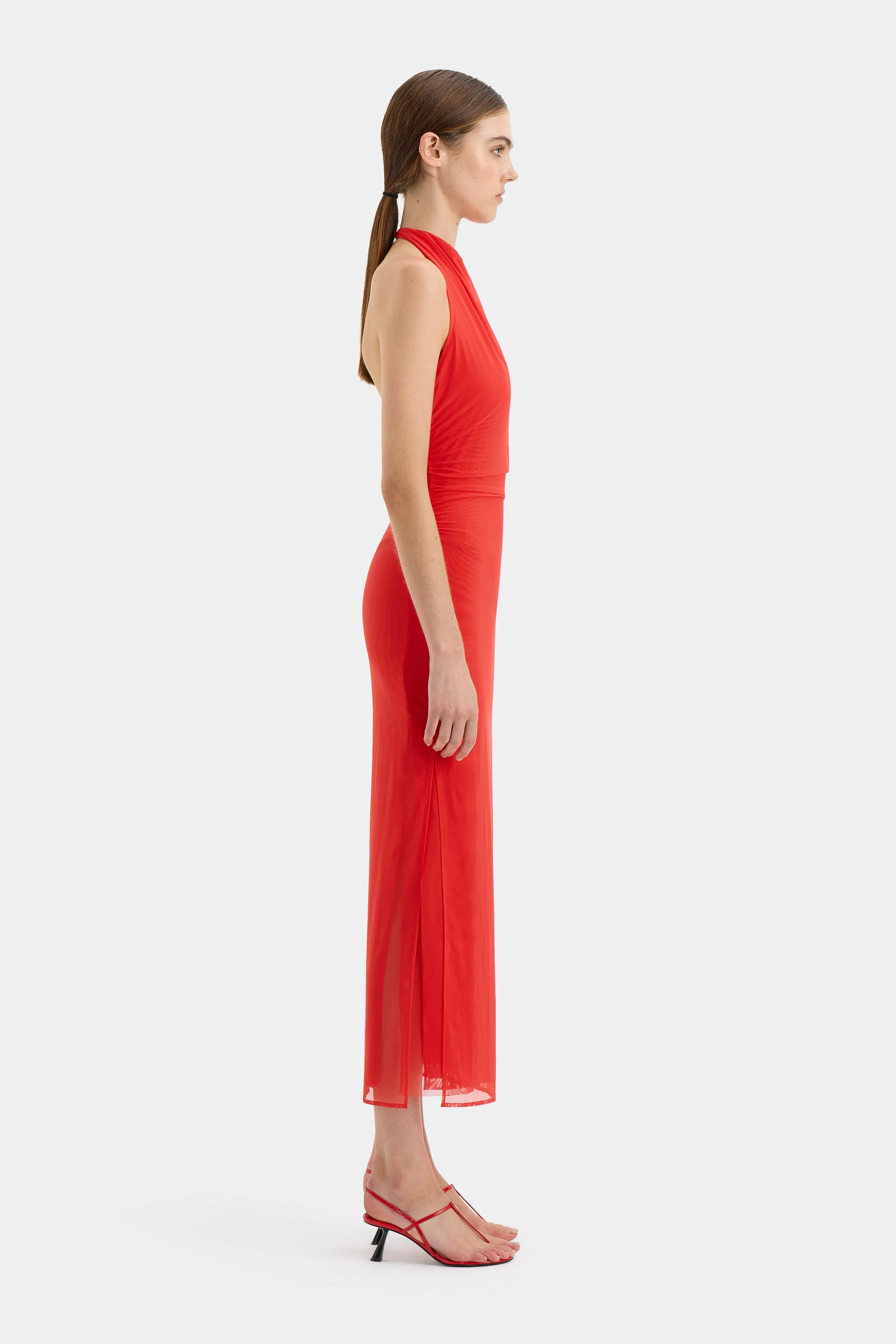 Jacques Mesh Halter Midi Dress SIR