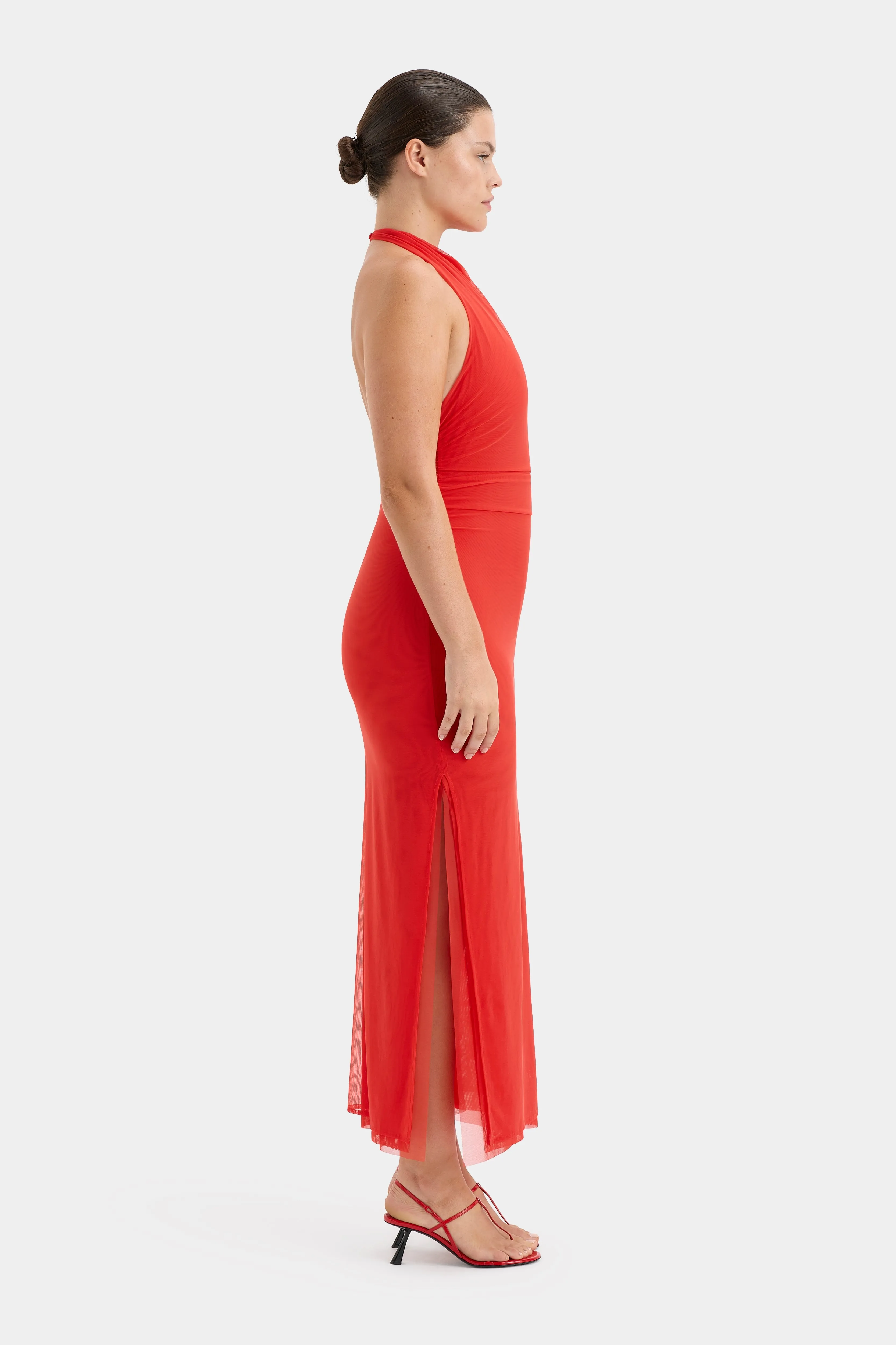 Jacques Mesh Halter Midi Dress SIR