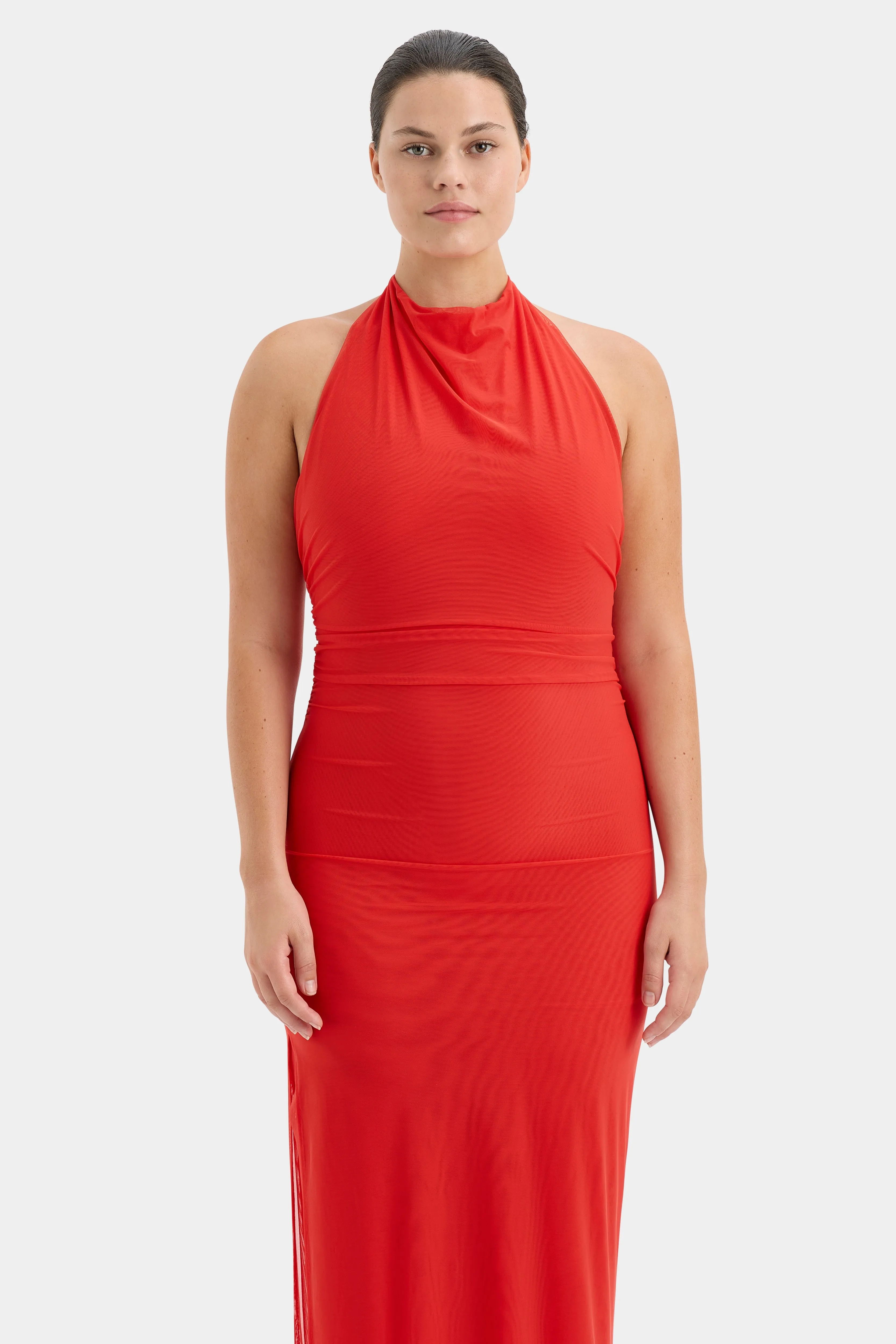 Jacques Mesh Halter Midi Dress SIR