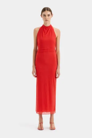 Jacques Mesh Halter Midi Dress SIR