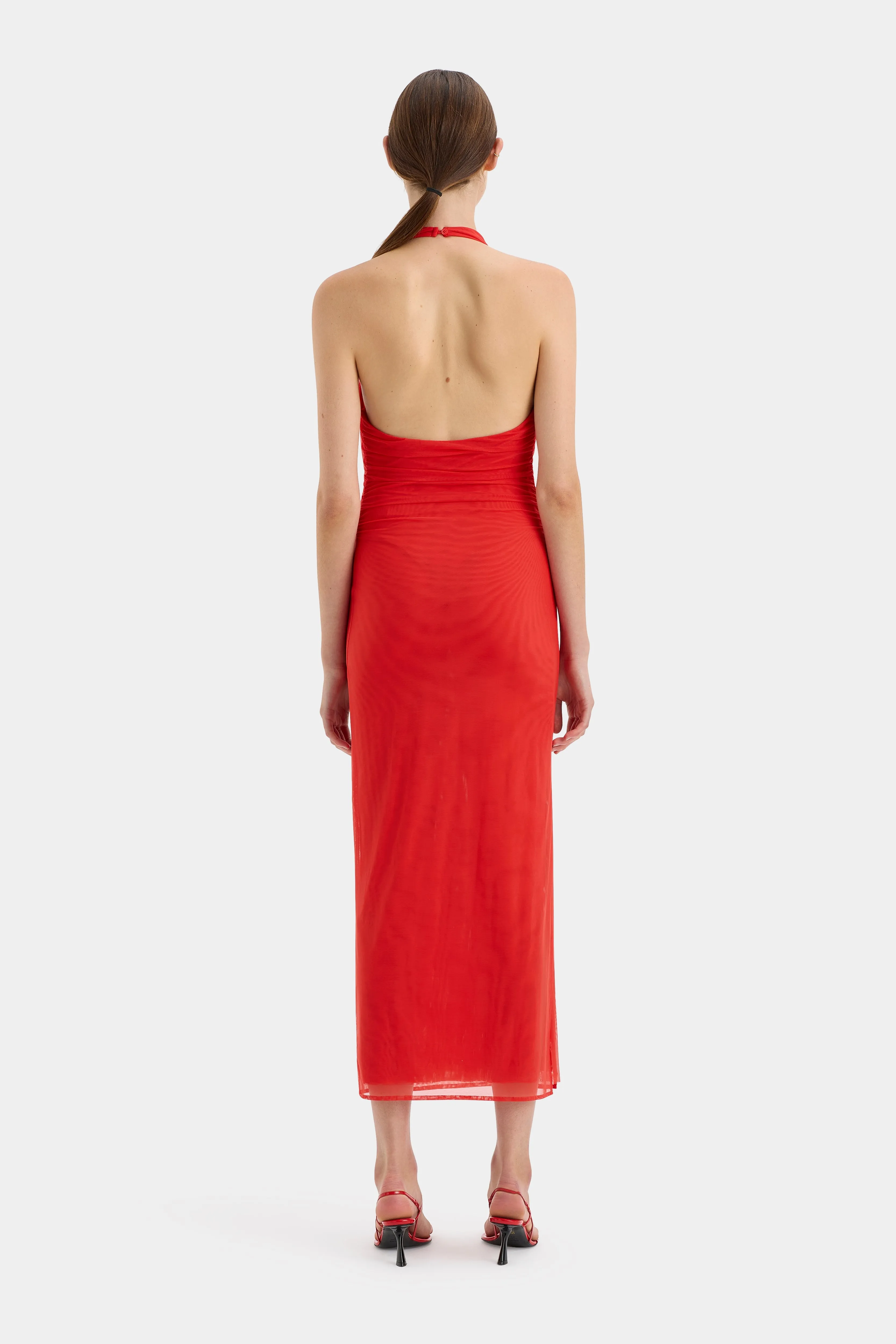 Jacques Mesh Halter Midi Dress SIR