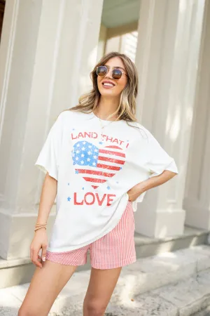 Land That I Love Hyfve Off White Oversized Graphic Tee SALE