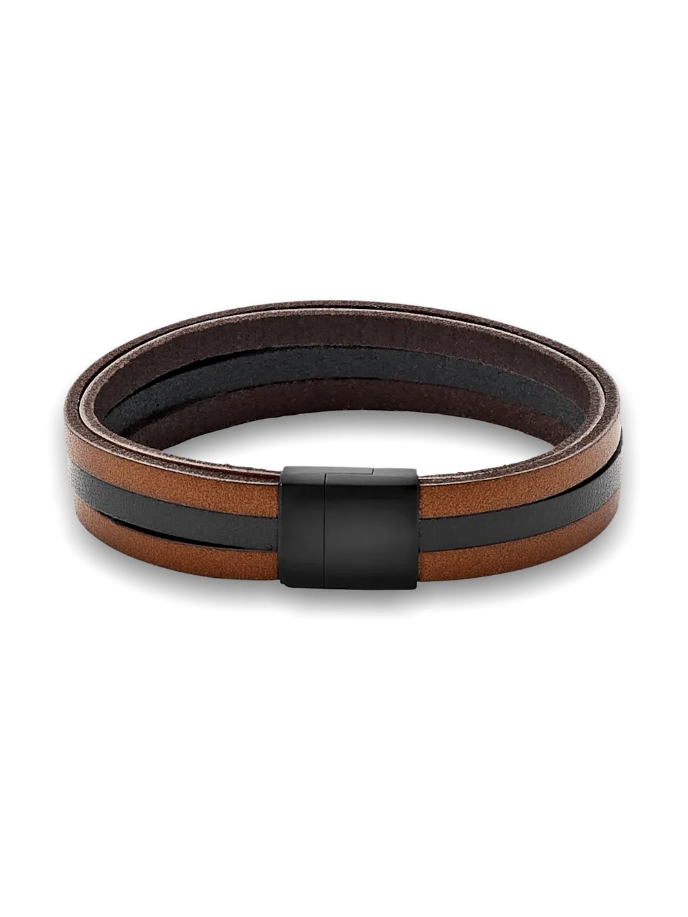 Leather Bracelet - Brown/black