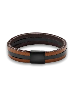 Leather Bracelet - Brown/black