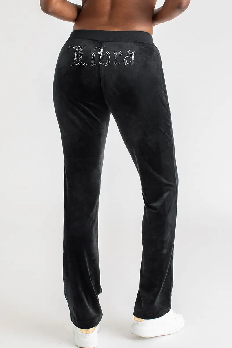 Libra Customizable Big Bling Velour Track Pants Juicy Couture