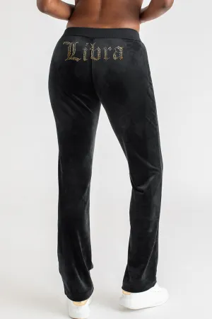Libra Customizable Big Bling Velour Track Pants Juicy Couture