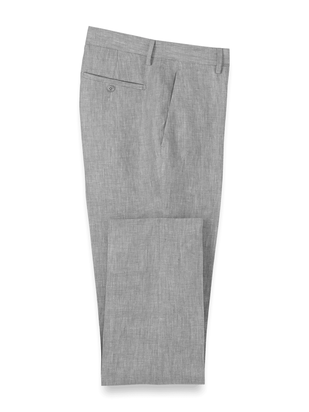 Linen Chambray Twill Pants - Grey