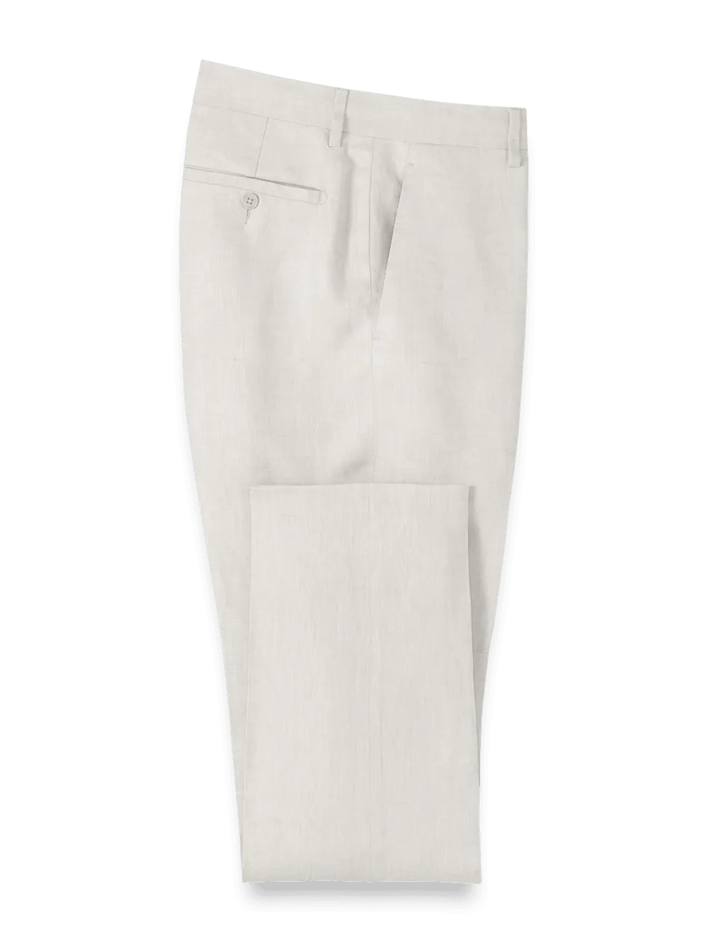 Linen Chambray Twill Pants - Ivory