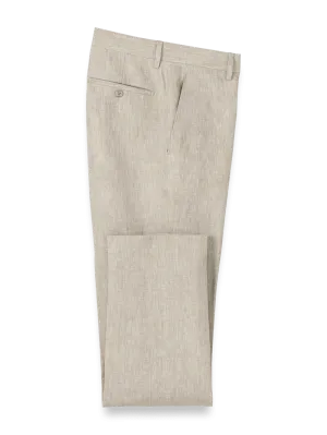 Linen Chambray Twill Pants - Khaki