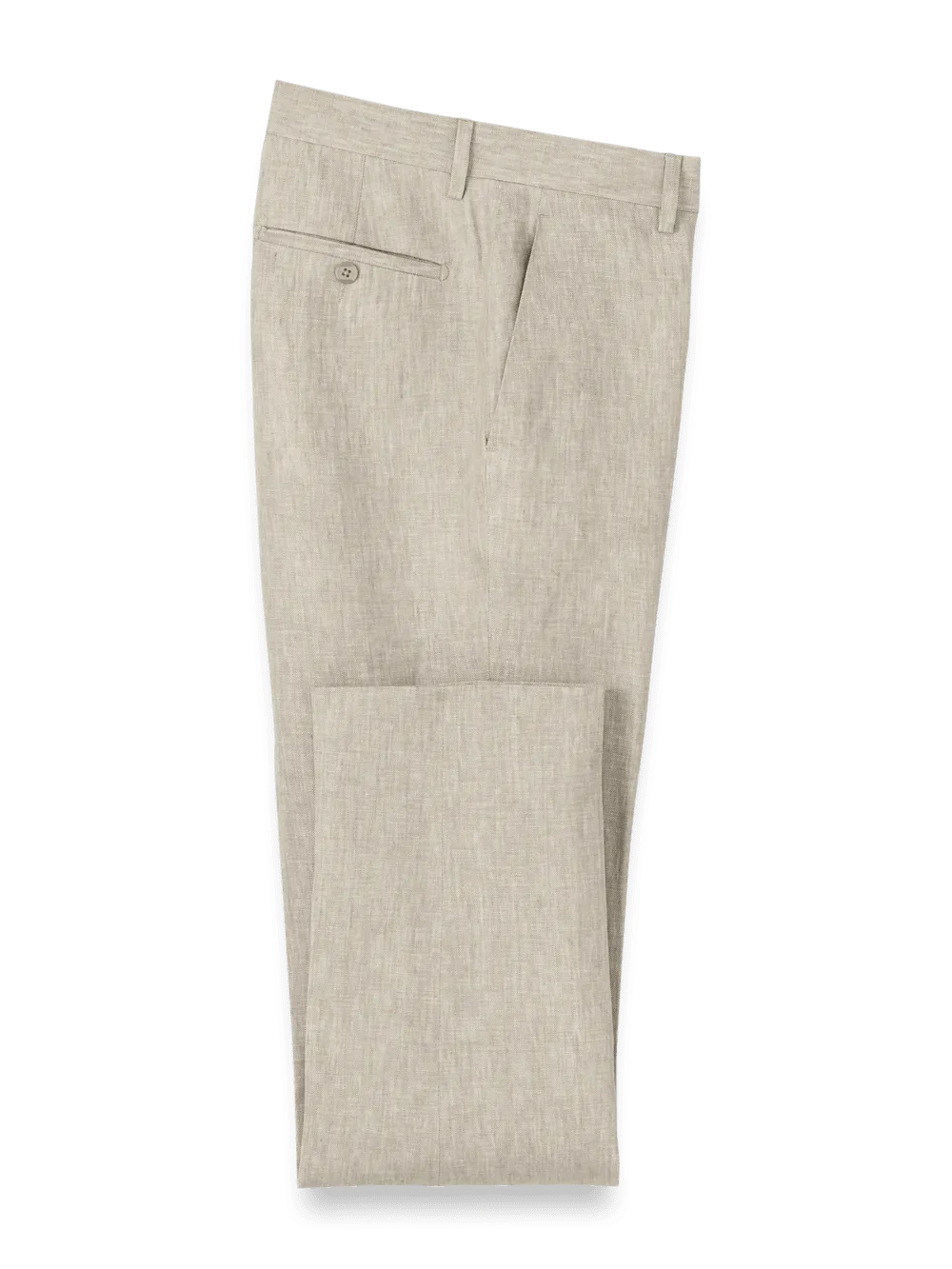 Linen Chambray Twill Pants - Khaki