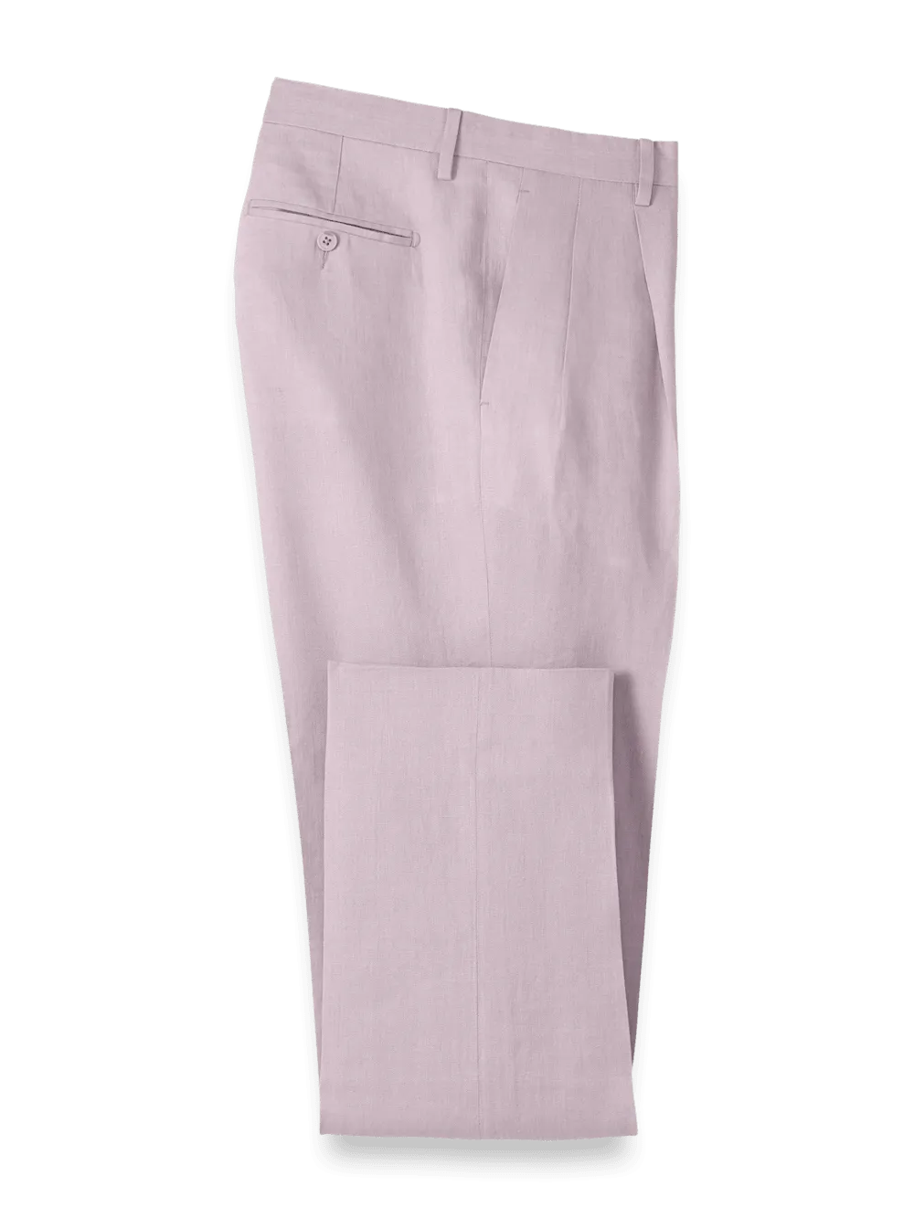 Linen Chambray Twill Pants - Light Purple