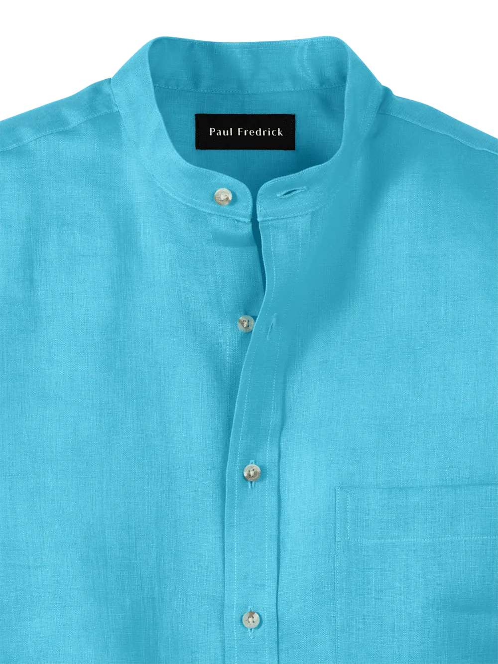 Linen Solid Casual Shirt - Aqua