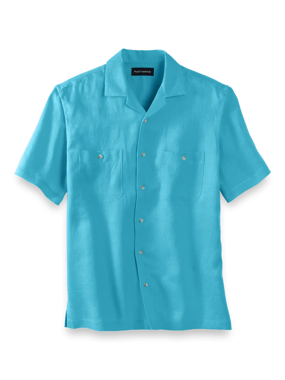 Linen Solid Casual Shirt - Aqua