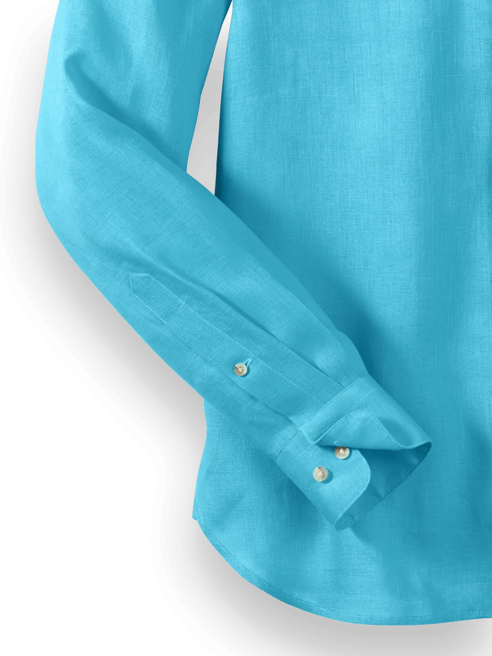 Linen Solid Casual Shirt - Aqua