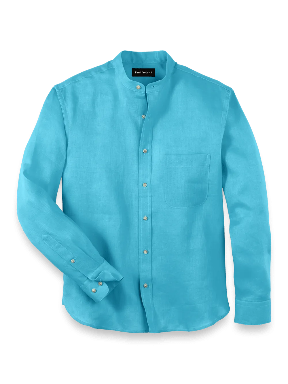 Linen Solid Casual Shirt - Aqua