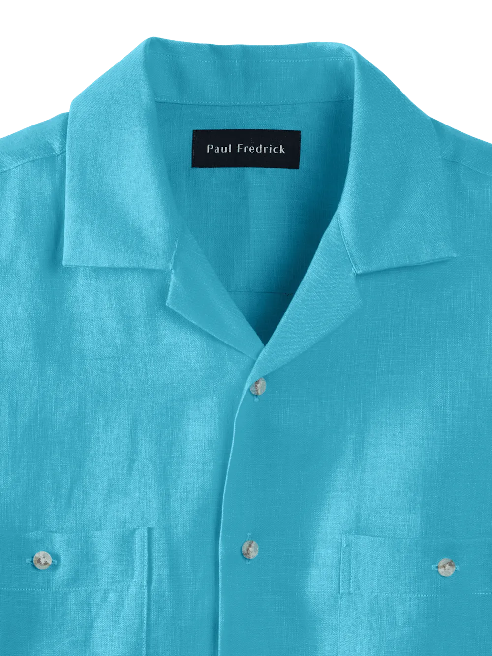 Linen Solid Casual Shirt - Aqua