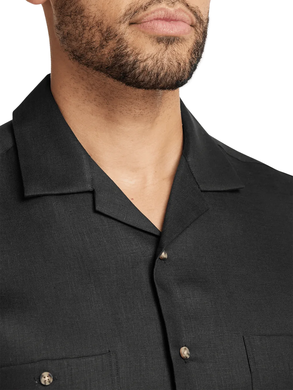 Linen Solid Casual Shirt - Black