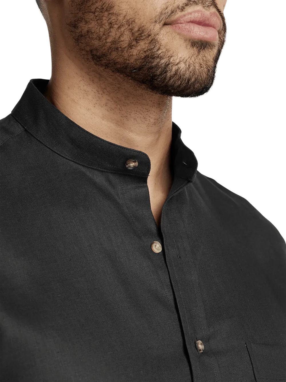 Linen Solid Casual Shirt - Black