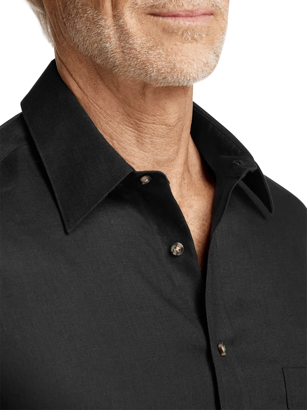 Linen Solid Casual Shirt - Black