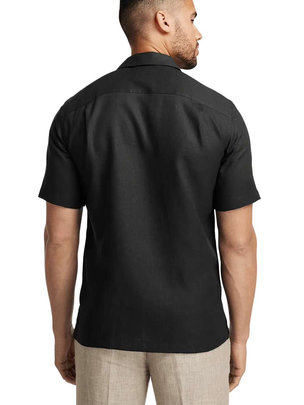 Linen Solid Casual Shirt - Black