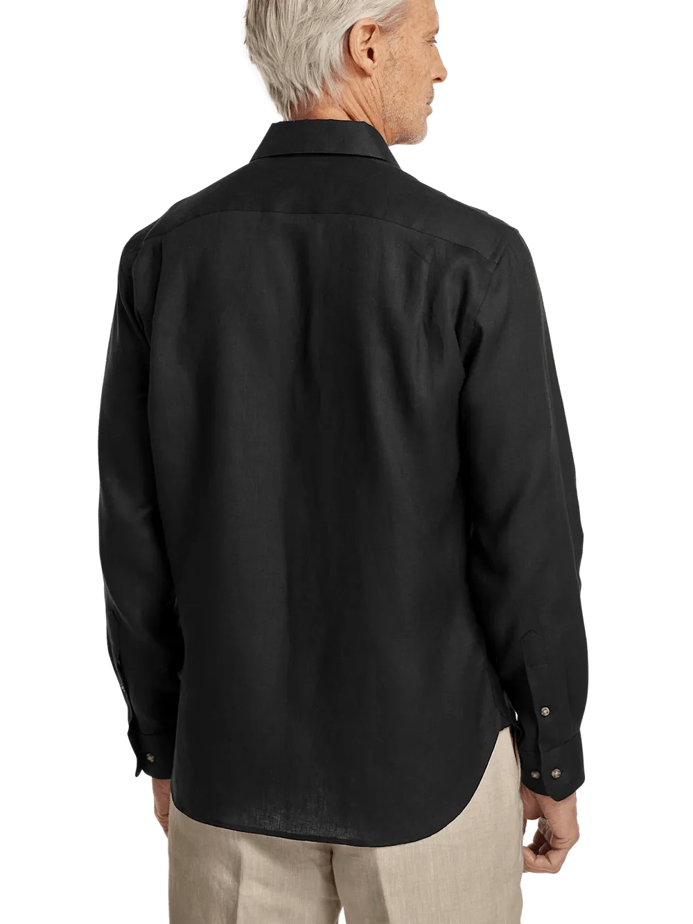Linen Solid Casual Shirt - Black