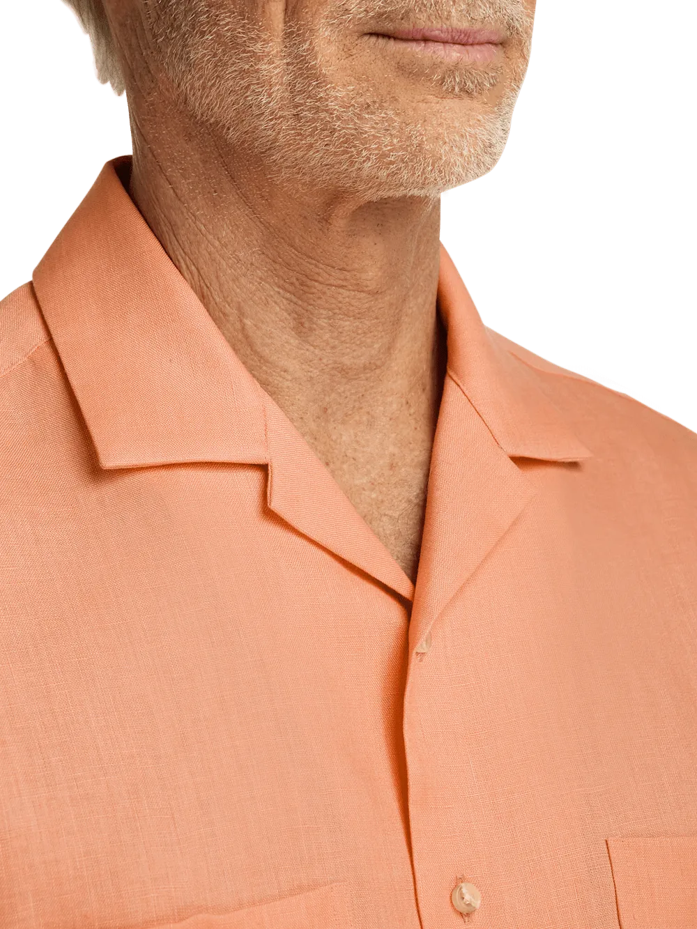 Linen Solid Casual Shirt - Coral