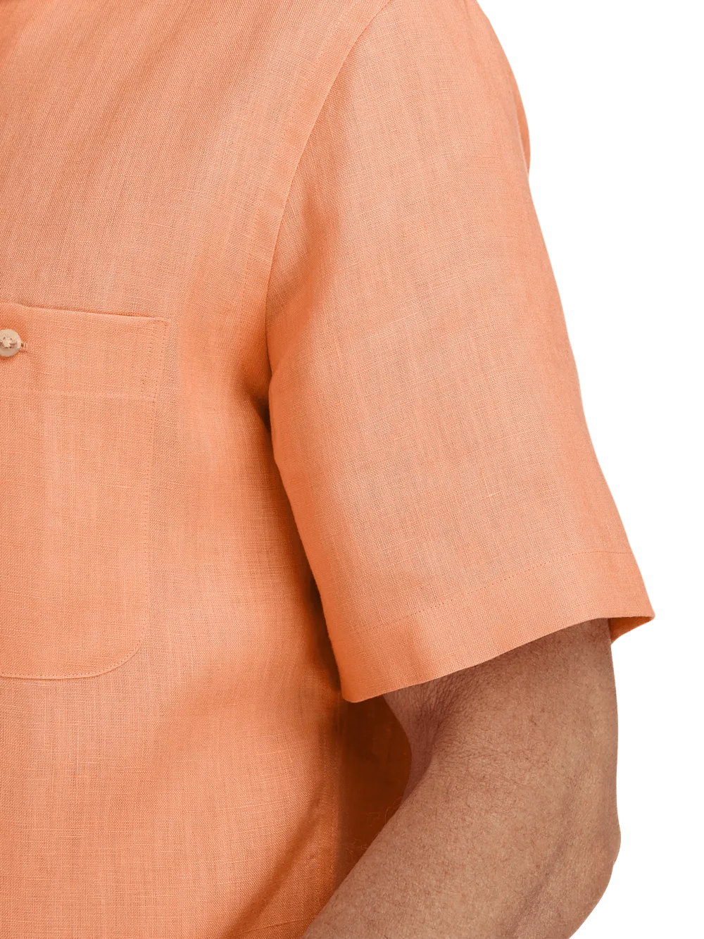 Linen Solid Casual Shirt - Coral