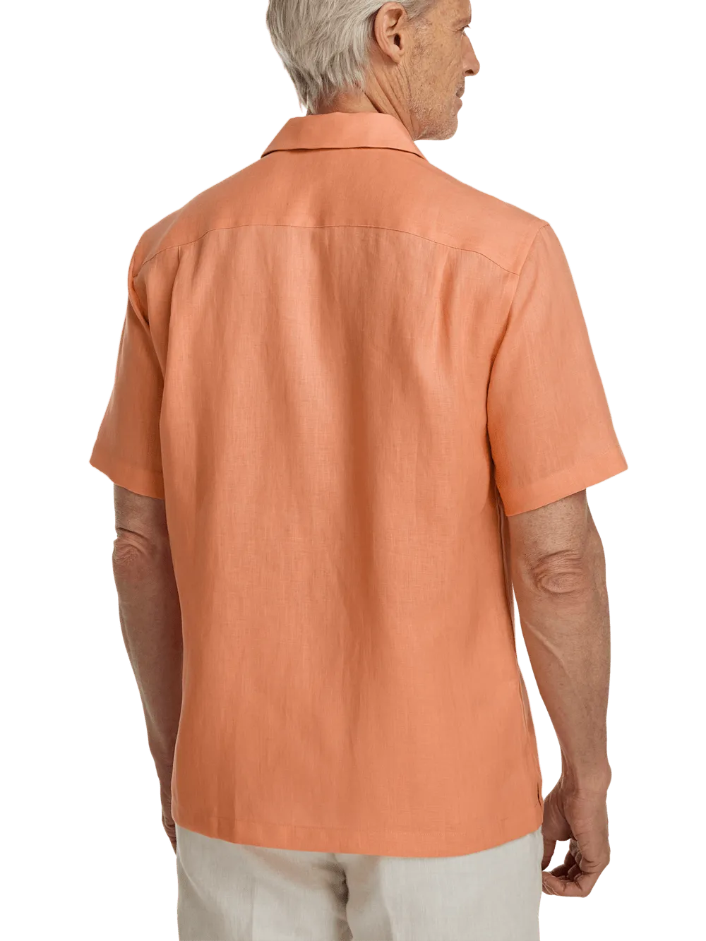 Linen Solid Casual Shirt - Coral