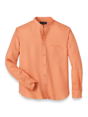 Linen Solid Casual Shirt - Coral