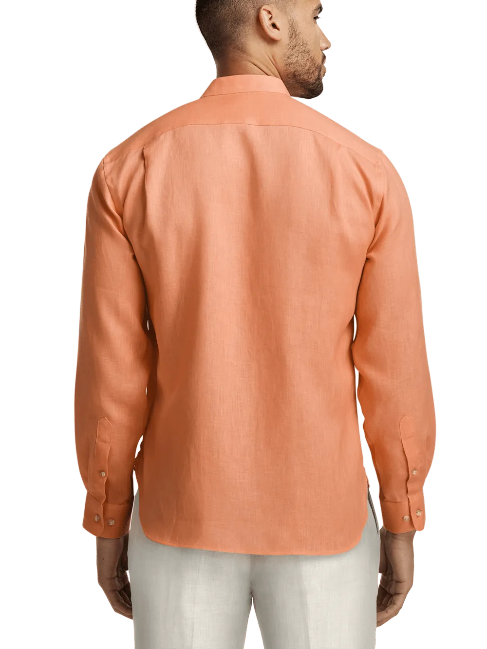 Linen Solid Casual Shirt - Coral