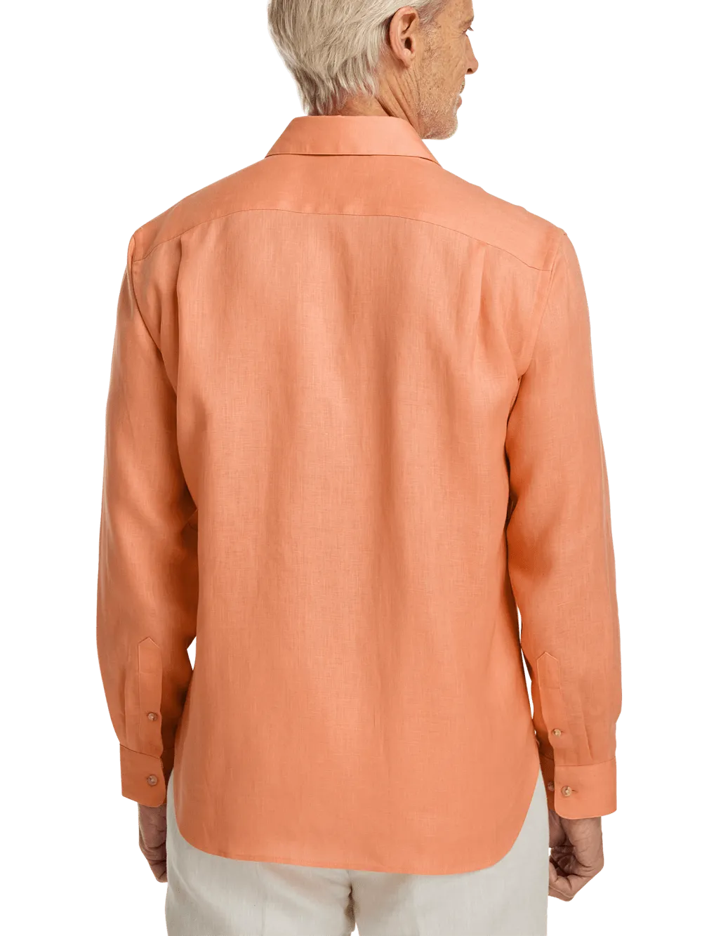 Linen Solid Casual Shirt - Coral