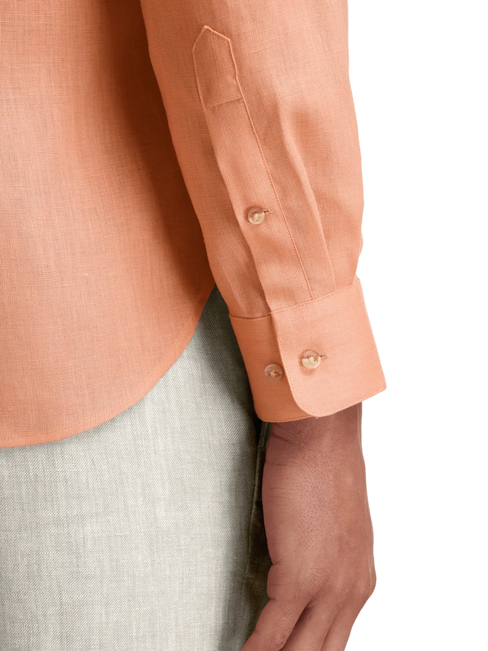 Linen Solid Casual Shirt - Coral