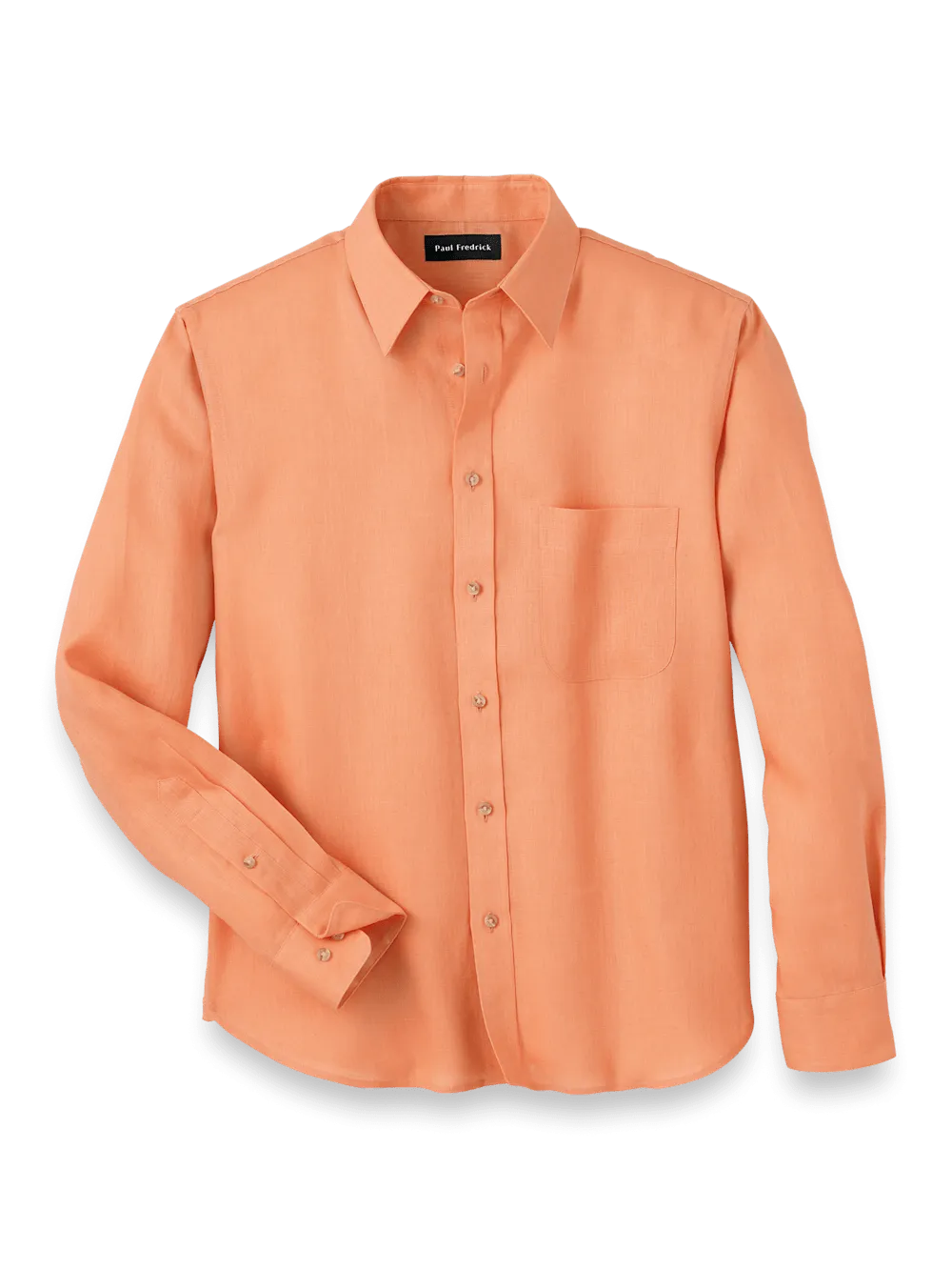 Linen Solid Casual Shirt - Coral