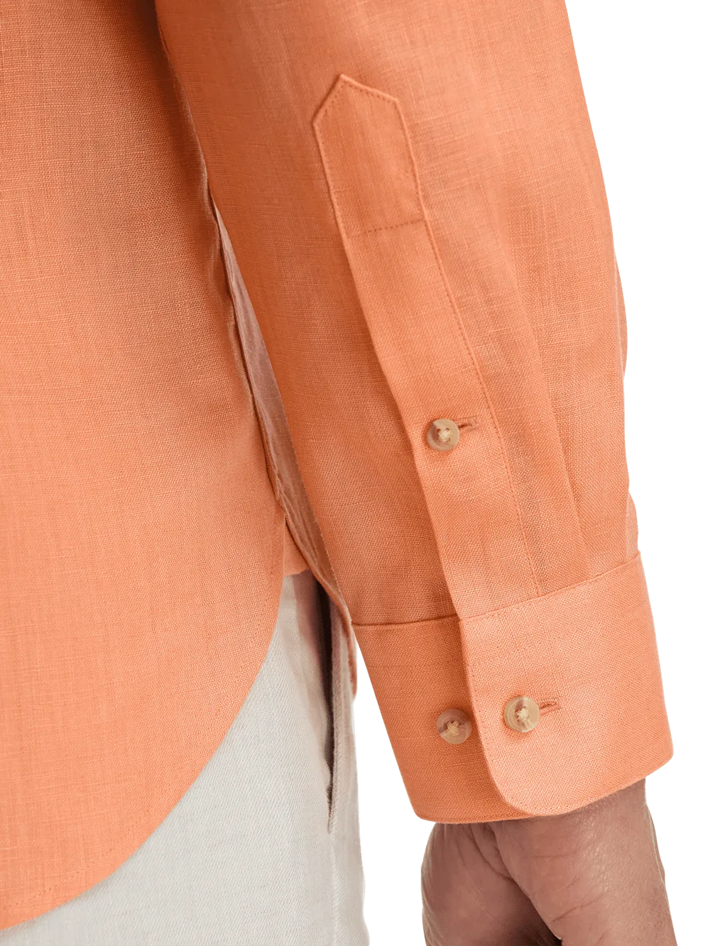 Linen Solid Casual Shirt - Coral