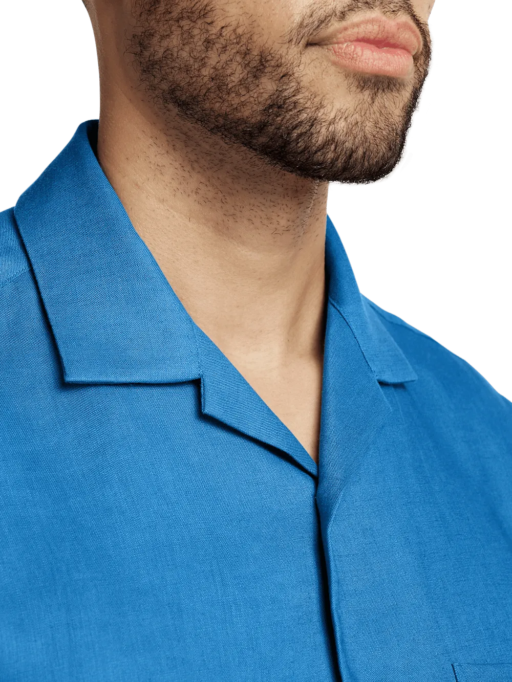 Linen Solid Casual Shirt - Dark Blue