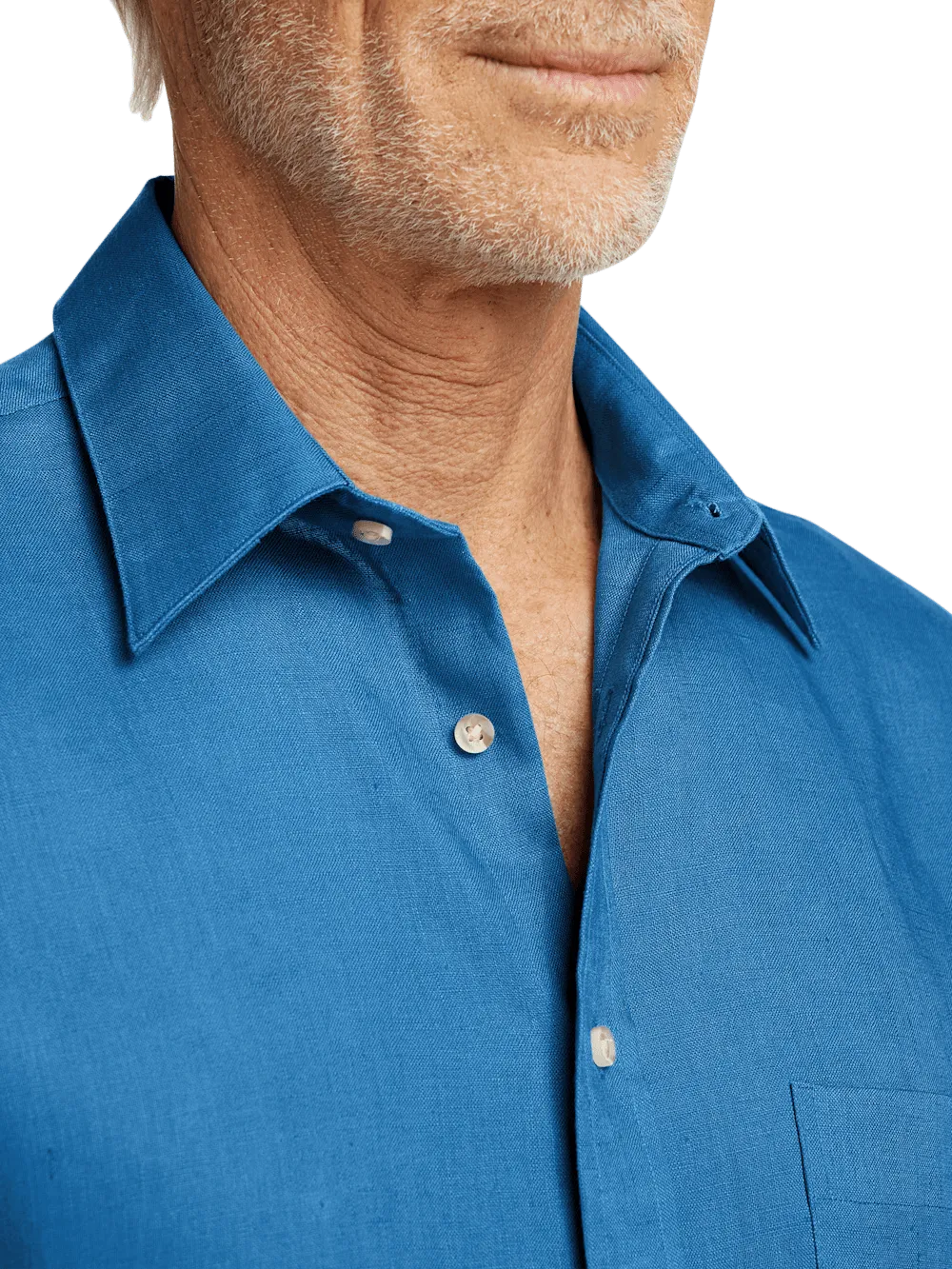 Linen Solid Casual Shirt - Dark Blue
