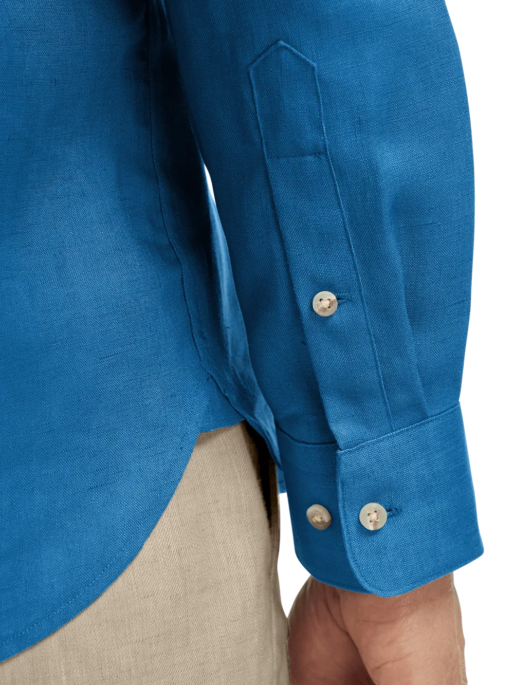 Linen Solid Casual Shirt - Dark Blue