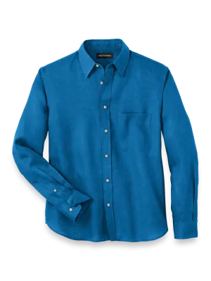 Linen Solid Casual Shirt - Dark Blue