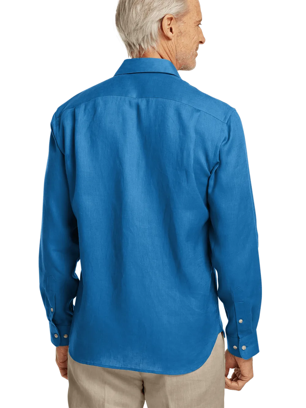 Linen Solid Casual Shirt - Dark Blue