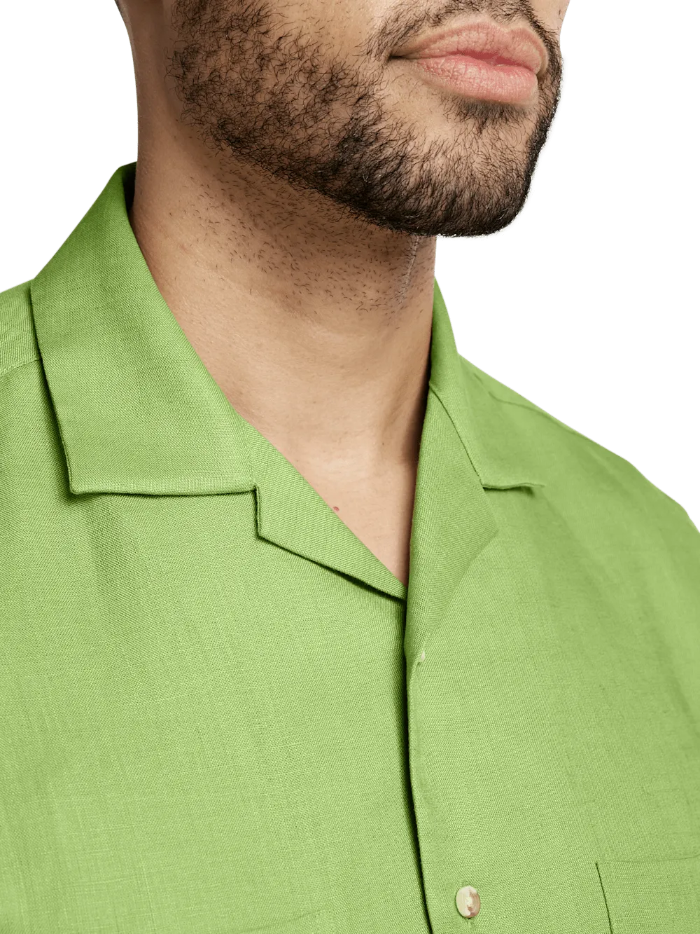 Linen Solid Casual Shirt - Green