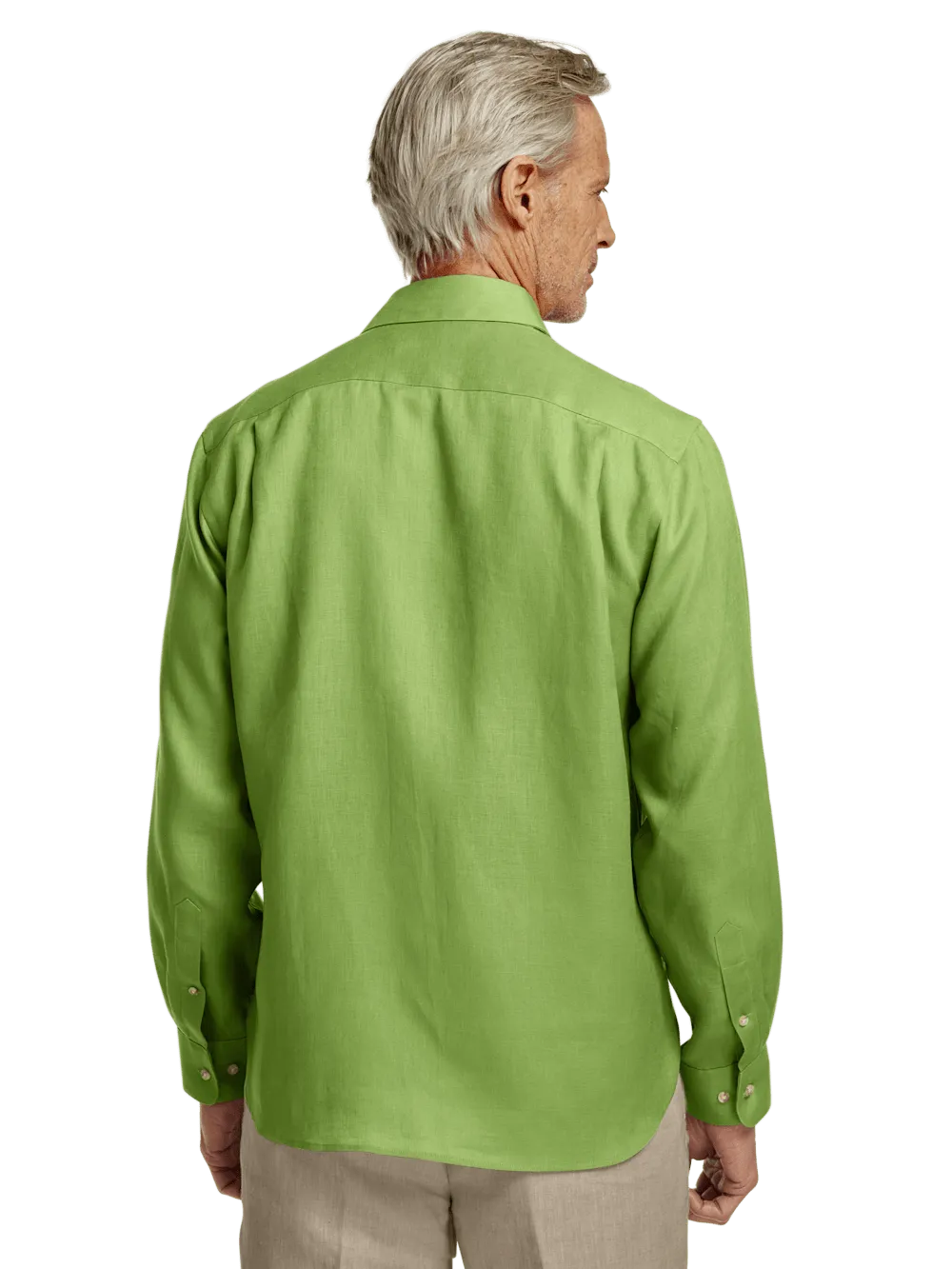 Linen Solid Casual Shirt - Green