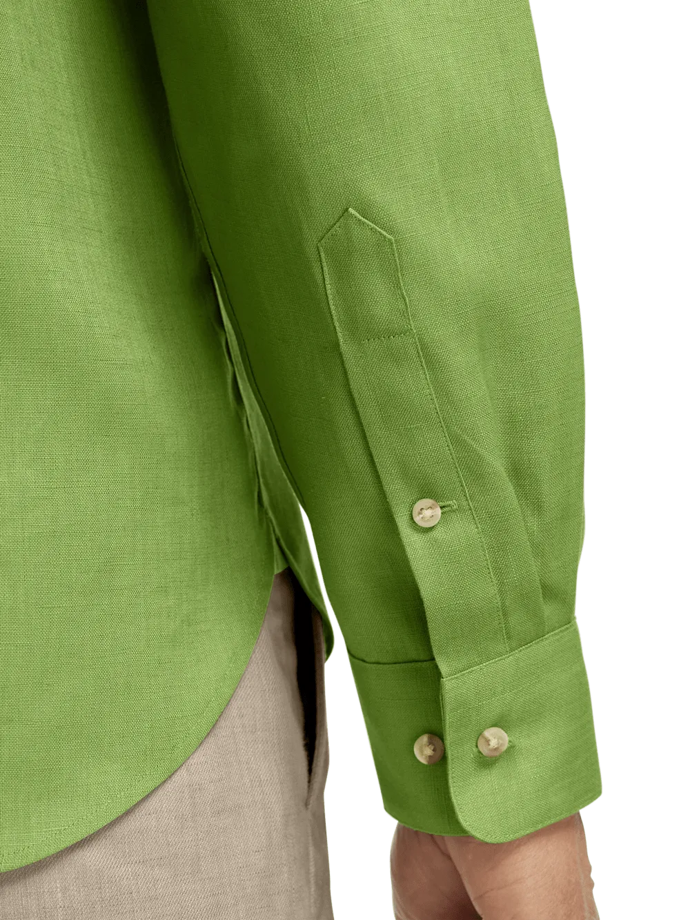 Linen Solid Casual Shirt - Green