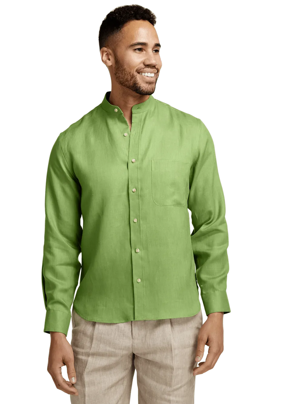 Linen Solid Casual Shirt - Green
