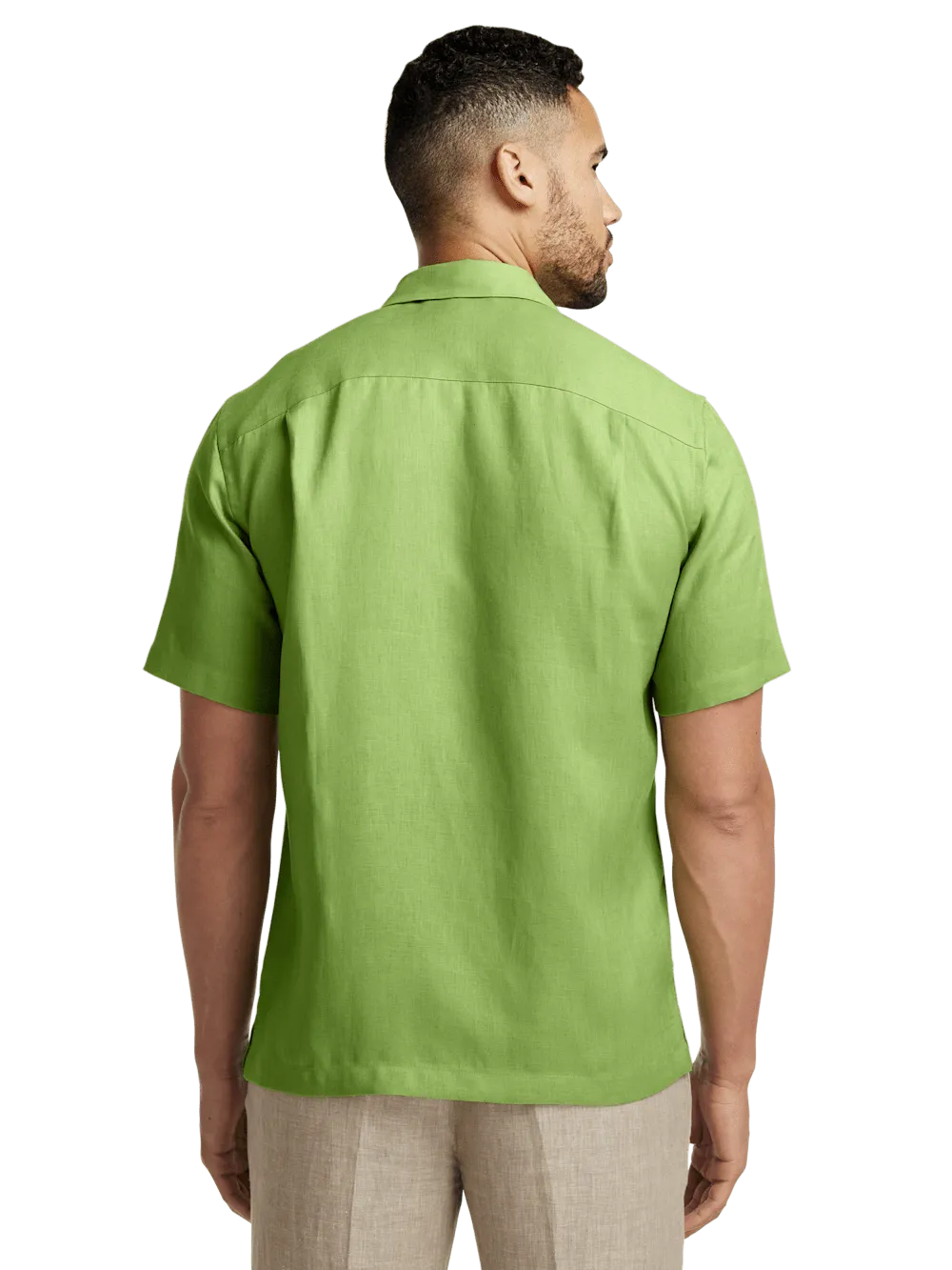 Linen Solid Casual Shirt - Green