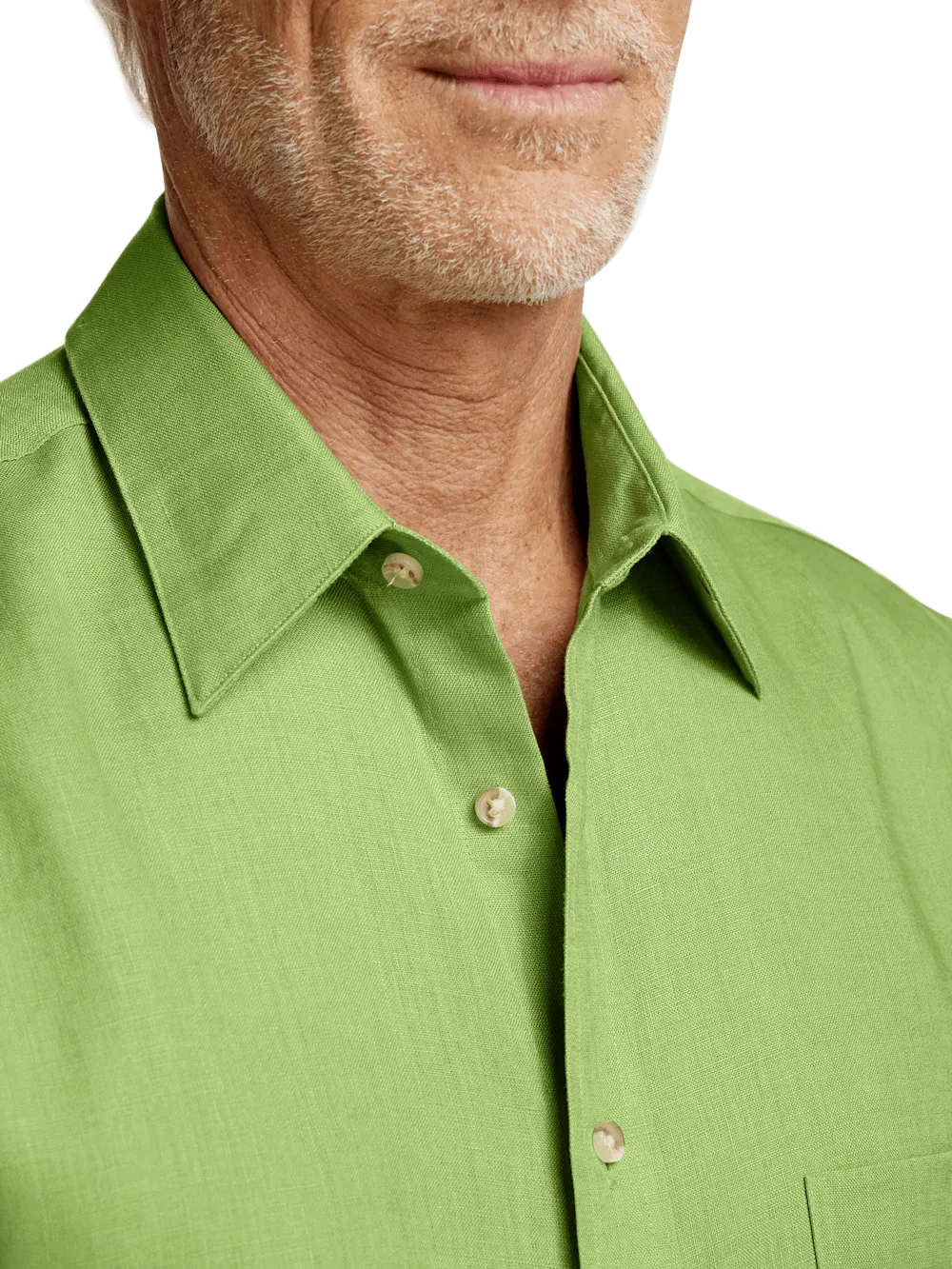 Linen Solid Casual Shirt - Green