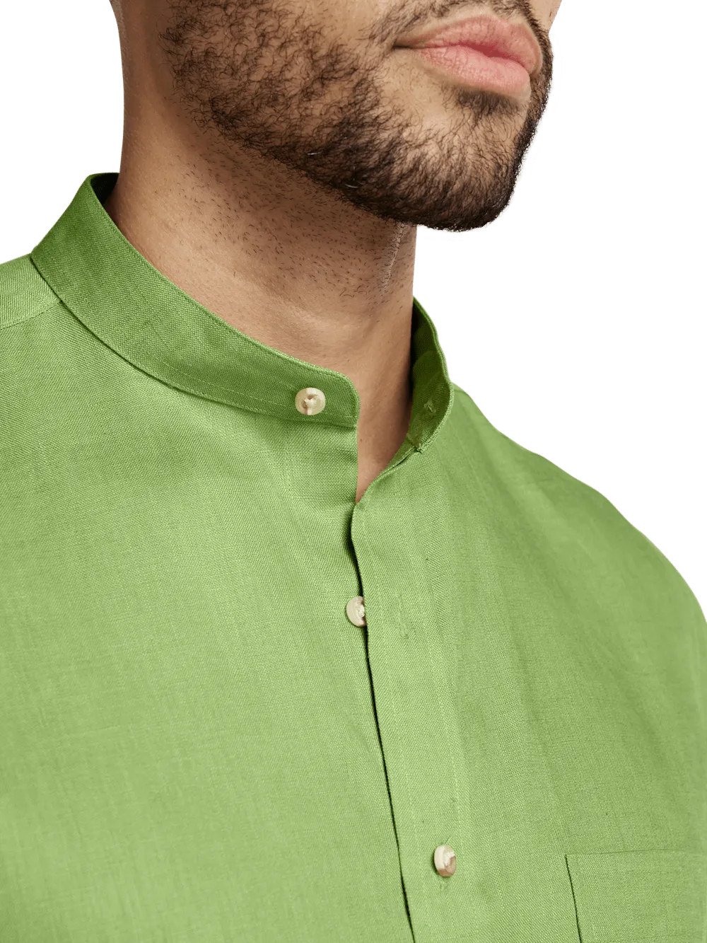 Linen Solid Casual Shirt - Green